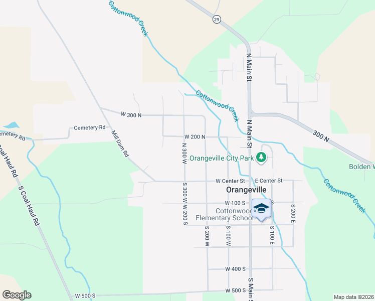 map of restaurants, bars, coffee shops, grocery stores, and more near 140 North 300 West in Orangeville