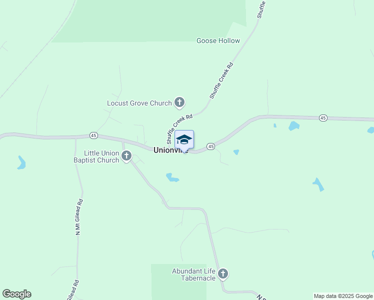 map of restaurants, bars, coffee shops, grocery stores, and more near 8144 East State Road 45 in Unionville