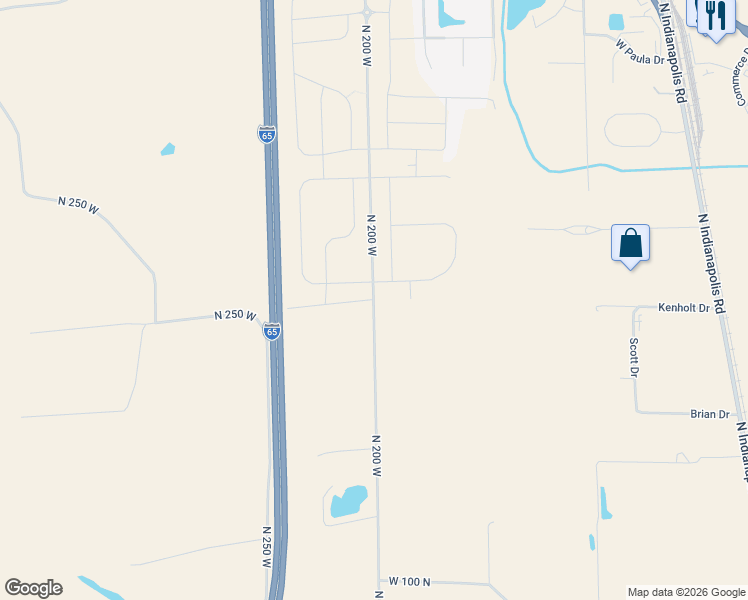 map of restaurants, bars, coffee shops, grocery stores, and more near 3501 North 200 West in Columbus
