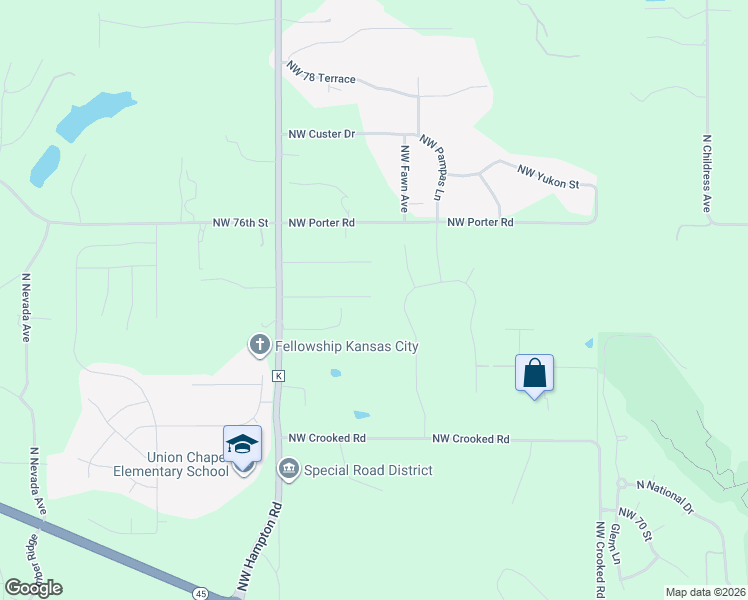 map of restaurants, bars, coffee shops, grocery stores, and more near 12719 Northwest Matton Lane in Parkville