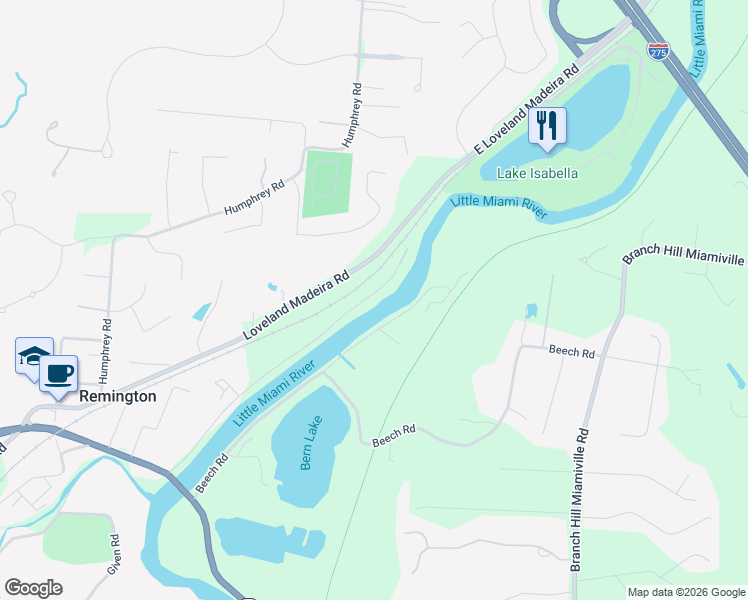 map of restaurants, bars, coffee shops, grocery stores, and more near 9247 Link Road in Loveland
