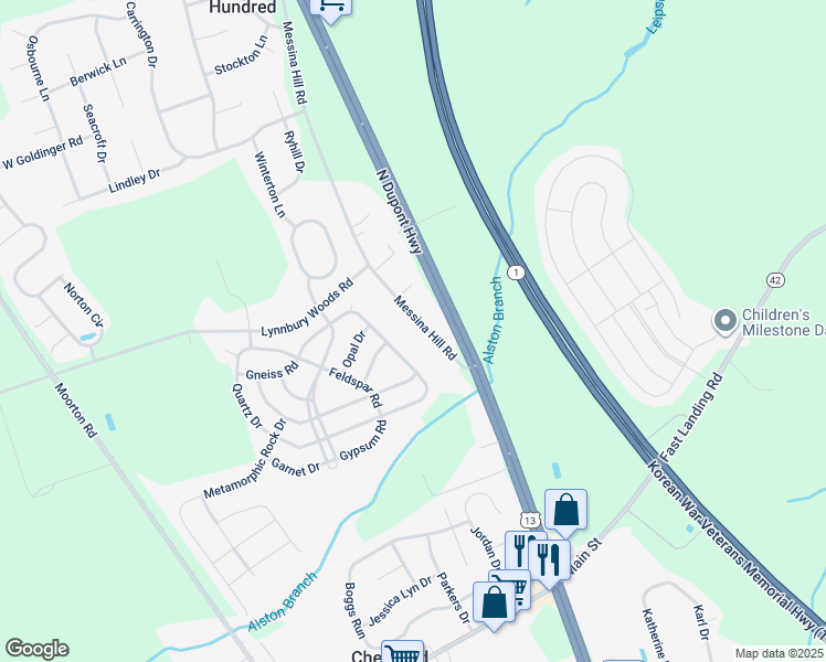map of restaurants, bars, coffee shops, grocery stores, and more near 149 Messina Hill Road in Dover