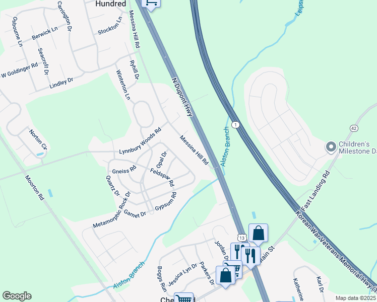 map of restaurants, bars, coffee shops, grocery stores, and more near 149 Messina Hill Road in Dover