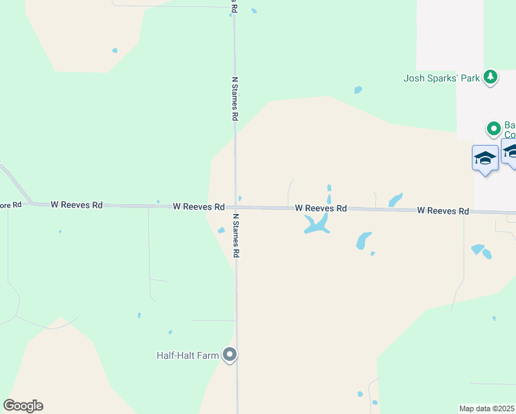 map of restaurants, bars, coffee shops, grocery stores, and more near West Reeves Road in Monroe County