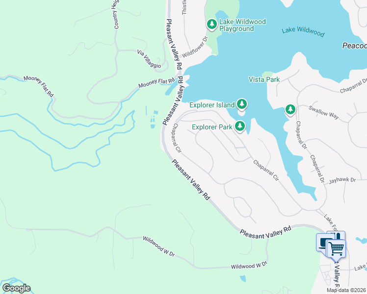 map of restaurants, bars, coffee shops, grocery stores, and more near 20139 Chaparral Circle in Penn Valley