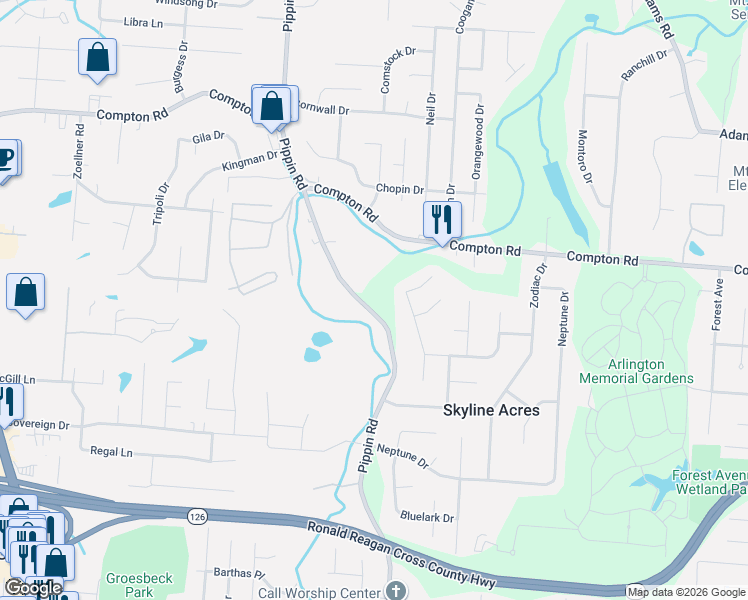 map of restaurants, bars, coffee shops, grocery stores, and more near 8910 Pippin Road in Cincinnati