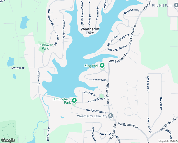 map of restaurants, bars, coffee shops, grocery stores, and more near 9906 Northwest 75th Terrace in Weatherby Lake