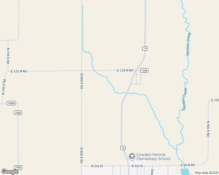 map of restaurants, bars, coffee shops, grocery stores, and more near 826 East 125 North Road in Herrick