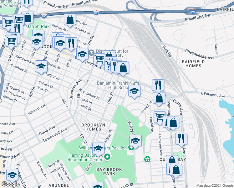 map of restaurants, bars, coffee shops, grocery stores, and more near 3748 Saint Margaret Street in Baltimore
