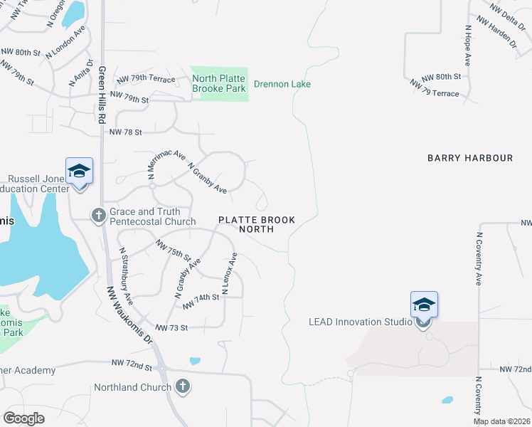 map of restaurants, bars, coffee shops, grocery stores, and more near in Kansas City