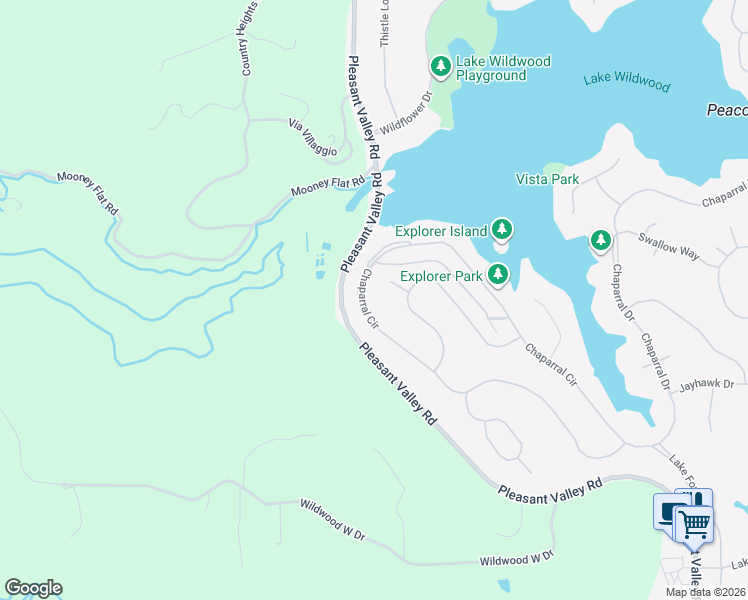 map of restaurants, bars, coffee shops, grocery stores, and more near 20139 Chaparral Circle in Penn Valley