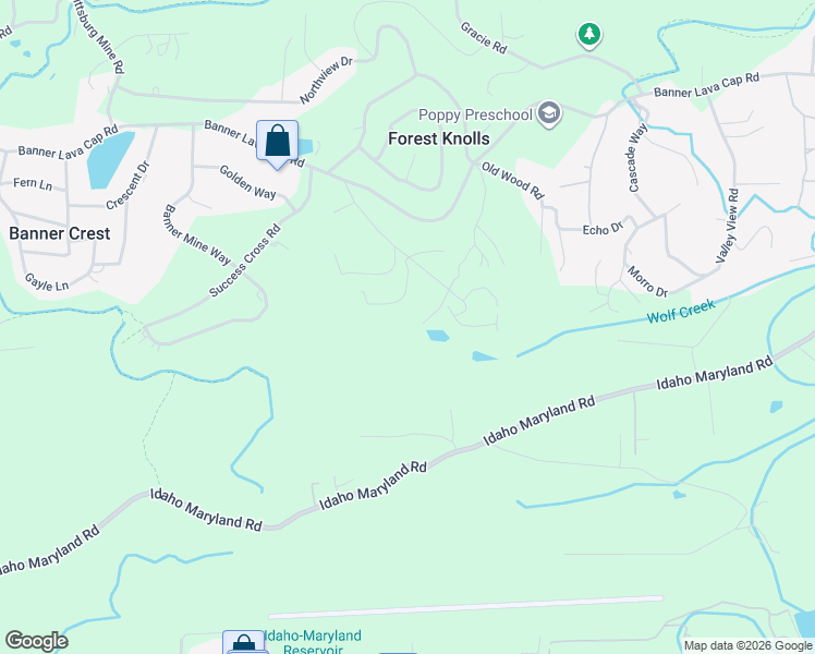 map of restaurants, bars, coffee shops, grocery stores, and more near 12102 Red Gate Road in Nevada City
