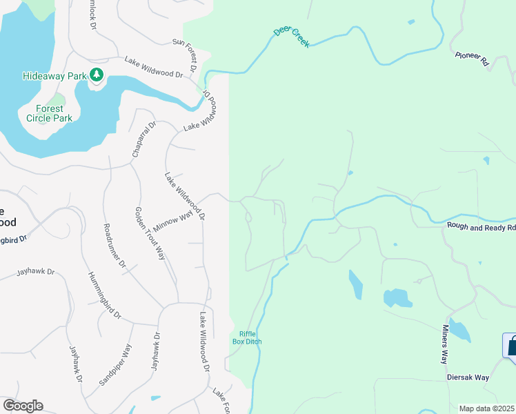 map of restaurants, bars, coffee shops, grocery stores, and more near 12440 Bosa Drive in Rough and Ready