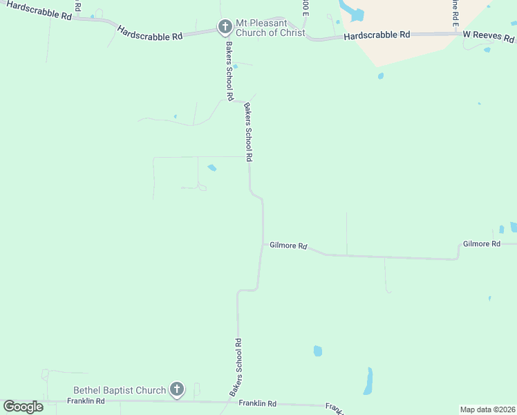 map of restaurants, bars, coffee shops, grocery stores, and more near 3865 Bakers School Road in Spencer