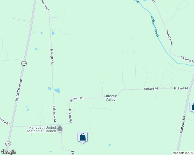 map of restaurants, bars, coffee shops, grocery stores, and more near 39362 Rickard Road in Lovettsville