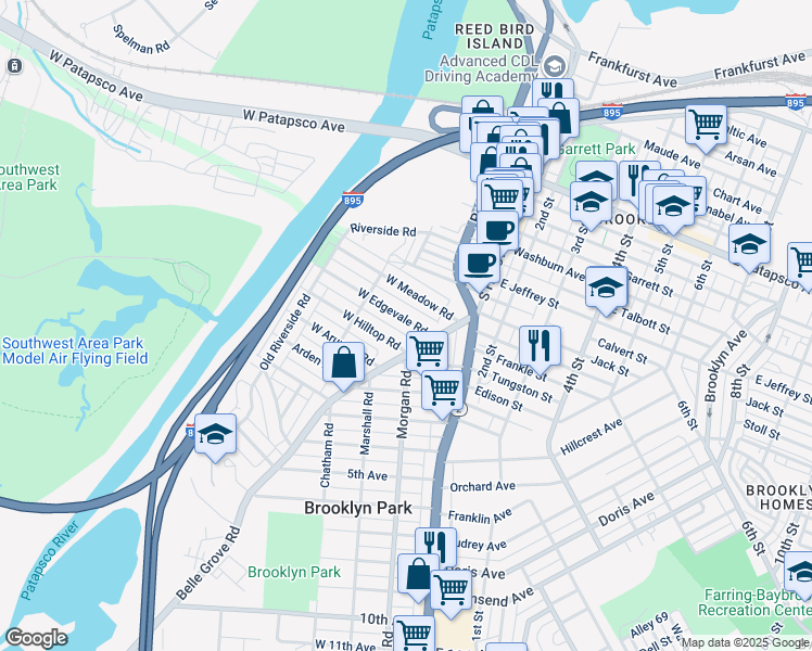map of restaurants, bars, coffee shops, grocery stores, and more near 113 West Edgevale Road in Baltimore