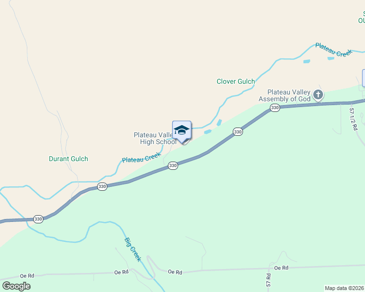 map of restaurants, bars, coffee shops, grocery stores, and more near 56600 Highway 330 in Collbran