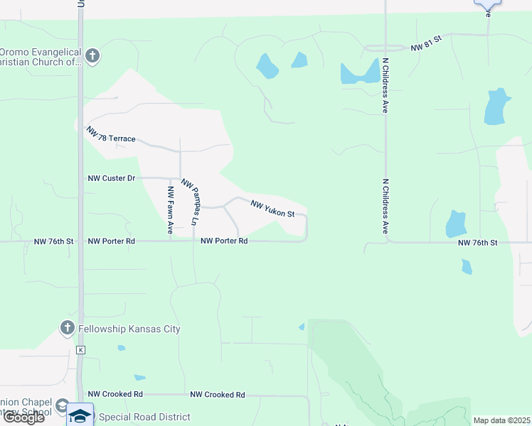 map of restaurants, bars, coffee shops, grocery stores, and more near 12201 Northwest Yukon Street in Kansas City