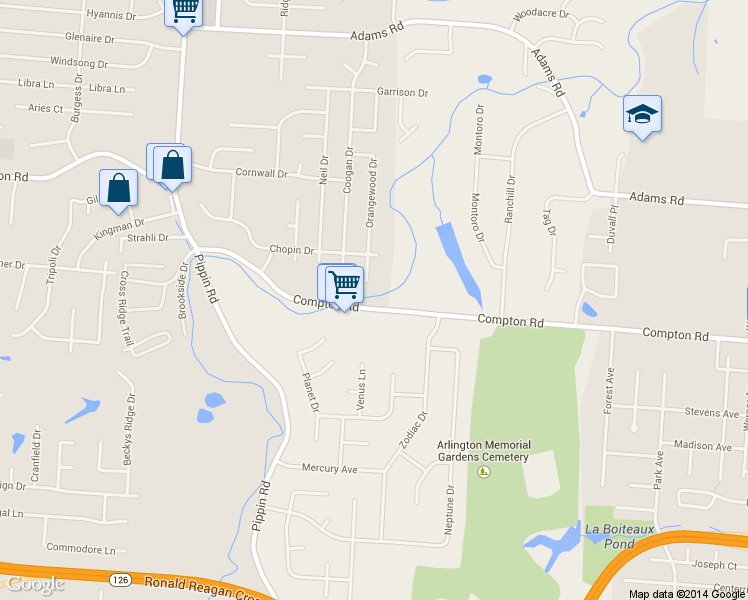 map of restaurants, bars, coffee shops, grocery stores, and more near 2418 Compton Road in Cincinnati
