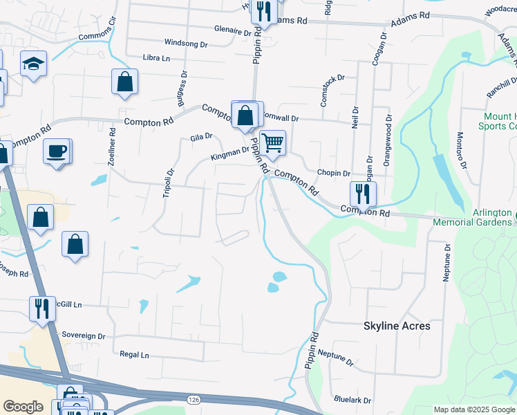 map of restaurants, bars, coffee shops, grocery stores, and more near 9048 Brookside Drive in Groesbeck