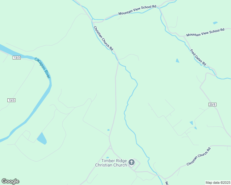 map of restaurants, bars, coffee shops, grocery stores, and more near Christian Church Road in High View
