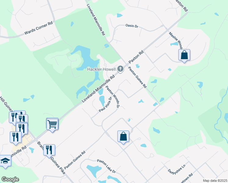 map of restaurants, bars, coffee shops, grocery stores, and more near 941 Paul Vista Drive in Loveland
