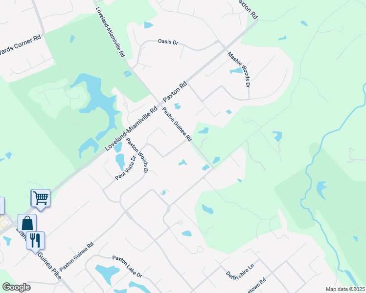 map of restaurants, bars, coffee shops, grocery stores, and more near 6383 Mueller Lakes Lane in Loveland