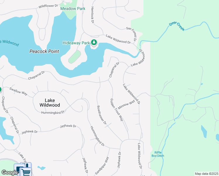 map of restaurants, bars, coffee shops, grocery stores, and more near 17792 Chaparral Drive in Penn Valley