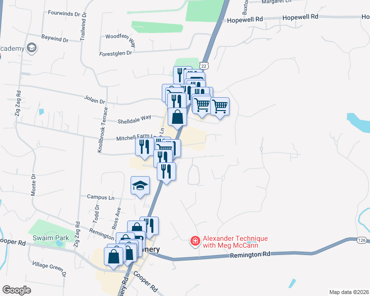 map of restaurants, bars, coffee shops, grocery stores, and more near 9876 Montgomery Road in Cincinnati