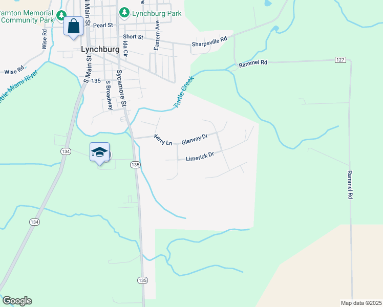 map of restaurants, bars, coffee shops, grocery stores, and more near 120 Glenavy Drive in Lynchburg