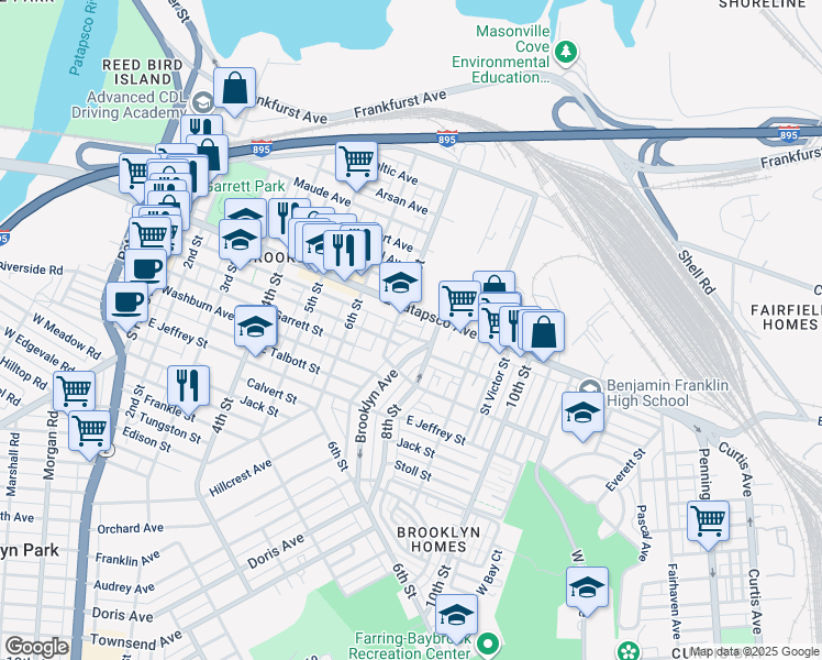 map of restaurants, bars, coffee shops, grocery stores, and more near 716 Pontiac Avenue in Baltimore