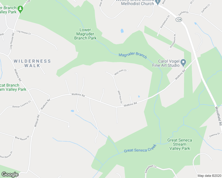 map of restaurants, bars, coffee shops, grocery stores, and more near 23020 Wild Hunt Drive in Gaithersburg