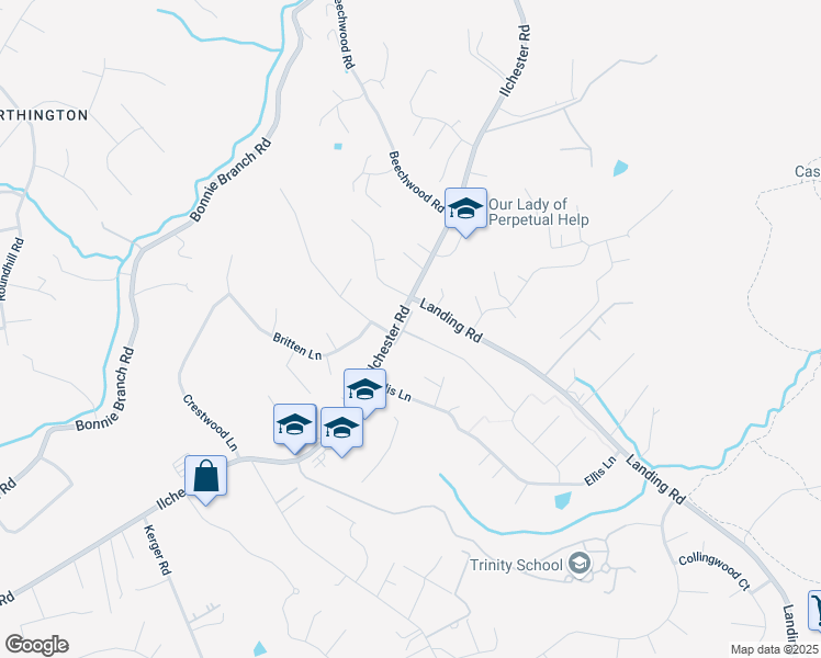 map of restaurants, bars, coffee shops, grocery stores, and more near 5062 Winesap Way in Ellicott City