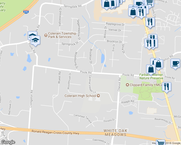 map of restaurants, bars, coffee shops, grocery stores, and more near 3798 Poole Road in Groesbeck