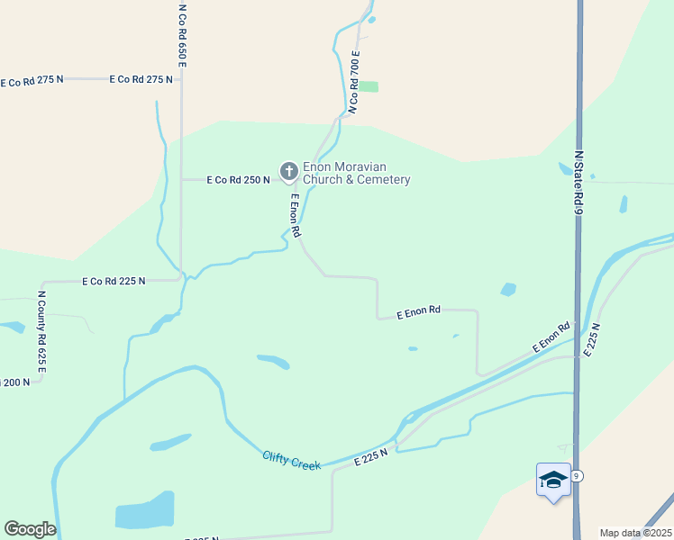 map of restaurants, bars, coffee shops, grocery stores, and more near 12475 East Enon Road in Hope
