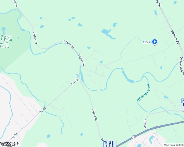 map of restaurants, bars, coffee shops, grocery stores, and more near 6573 Rosewood Lane in Goshen