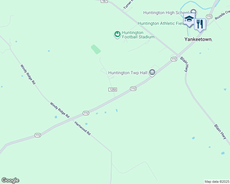 map of restaurants, bars, coffee shops, grocery stores, and more near 18 Seelig Lane in Chillicothe