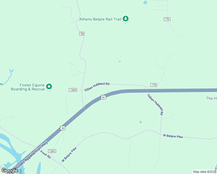 map of restaurants, bars, coffee shops, grocery stores, and more near 27095 Gillian Hubbard Road in Coolville