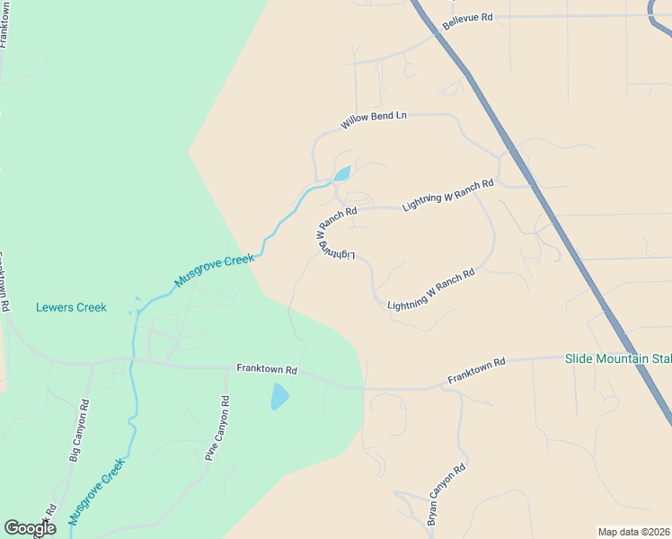map of restaurants, bars, coffee shops, grocery stores, and more near 27 Lightning West Ranch Road in New Washoe City