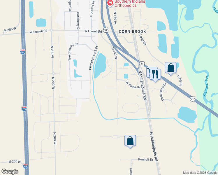 map of restaurants, bars, coffee shops, grocery stores, and more near 1532 West Paula Drive in Columbus