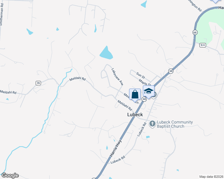 map of restaurants, bars, coffee shops, grocery stores, and more near 257 Meadow Lane in Parkersburg