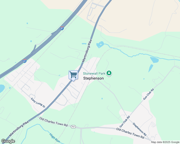 map of restaurants, bars, coffee shops, grocery stores, and more near Stephenson Road in Stephenson