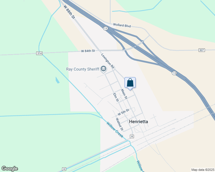 map of restaurants, bars, coffee shops, grocery stores, and more near West 8th Street in Henrietta