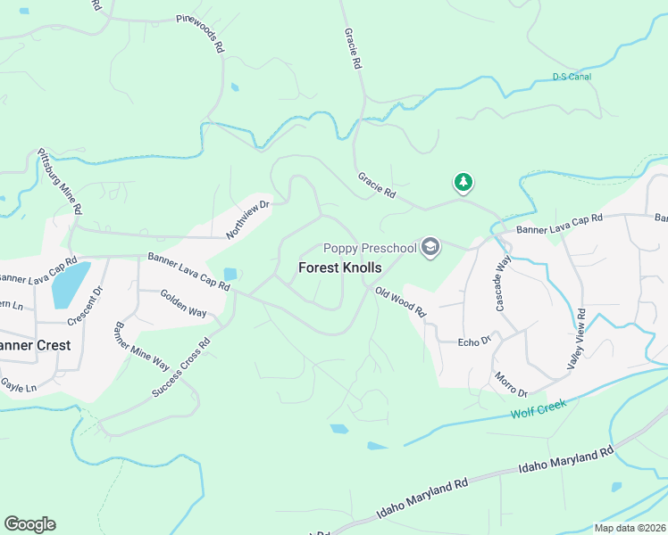map of restaurants, bars, coffee shops, grocery stores, and more near 12124 Sunny Slope Drive in Nevada City