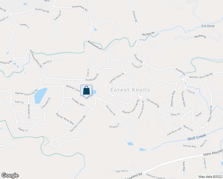 map of restaurants, bars, coffee shops, grocery stores, and more near 11513 Forest View Drive in Nevada City