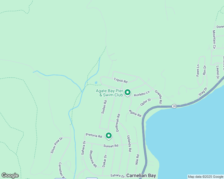 map of restaurants, bars, coffee shops, grocery stores, and more near 631 Agate Road in Carnelian Bay