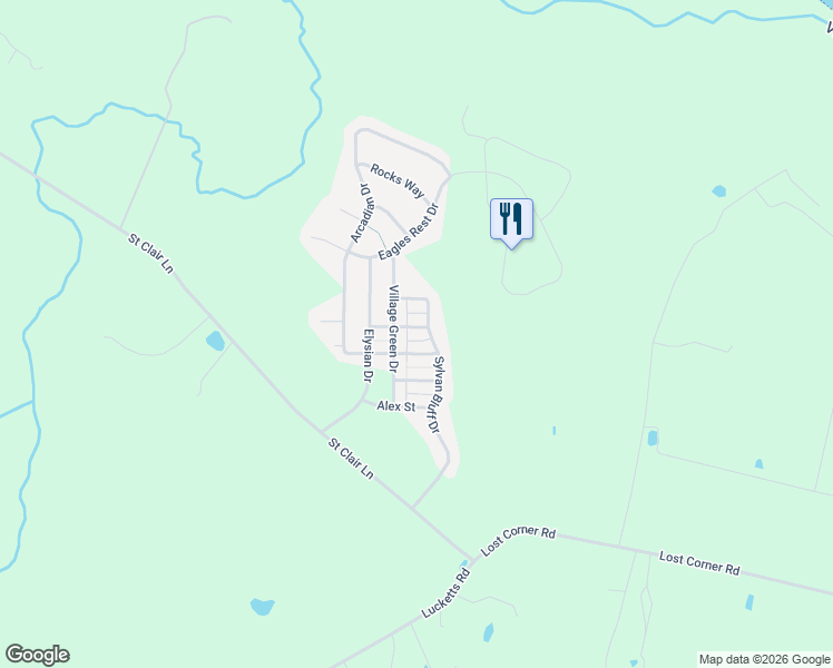 map of restaurants, bars, coffee shops, grocery stores, and more near 43173 Nikos Street in Leesburg