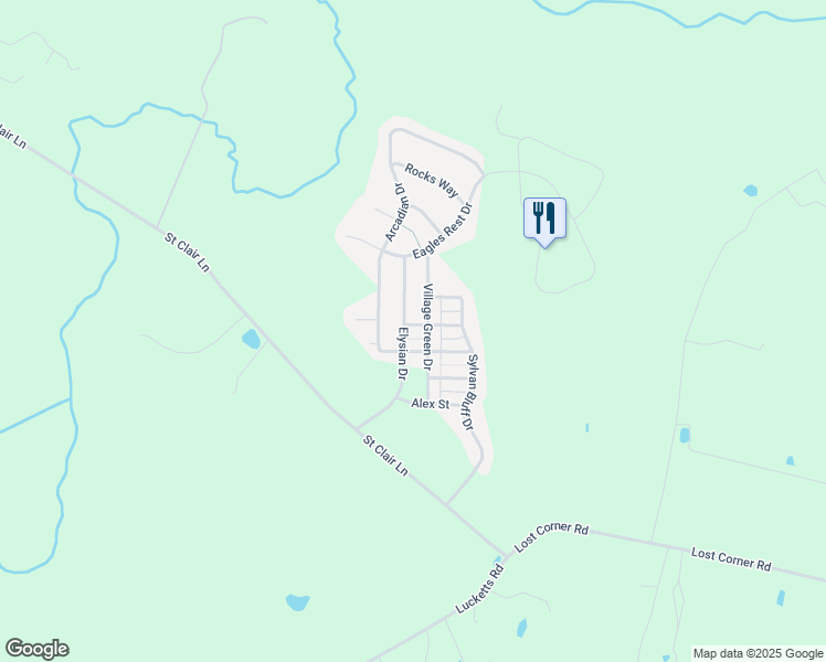 map of restaurants, bars, coffee shops, grocery stores, and more near 43133 Rudy Terrace in Leesburg