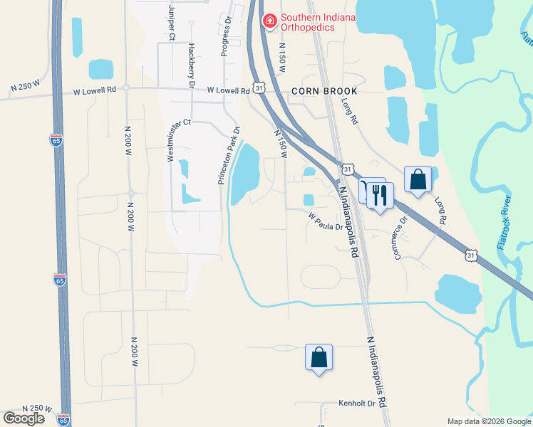 map of restaurants, bars, coffee shops, grocery stores, and more near 1532 West Paula Drive in Columbus