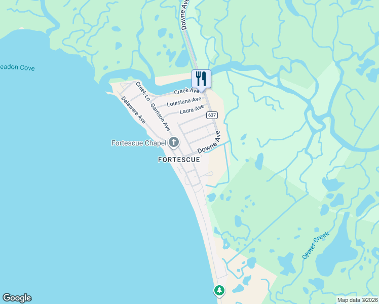 map of restaurants, bars, coffee shops, grocery stores, and more near 876 Downe Avenue in Cumberland County